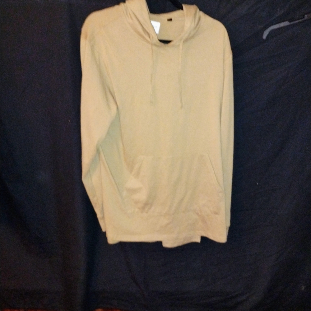 Five Four Men's Beige Light Weight Hoodie